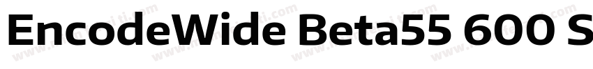 EncodeWide Beta55 600 SemiBold字体转换